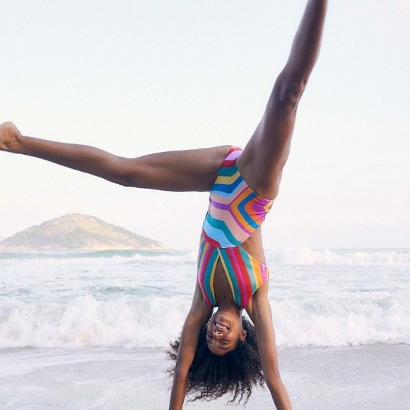 Farm Rio Striped Scarf One Piece - Picture 3 of 10